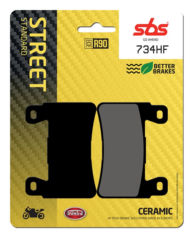 SBS brake pads KH265 street standart ceramic HONDA cbr 600rr 03-04 colour black (734HF)